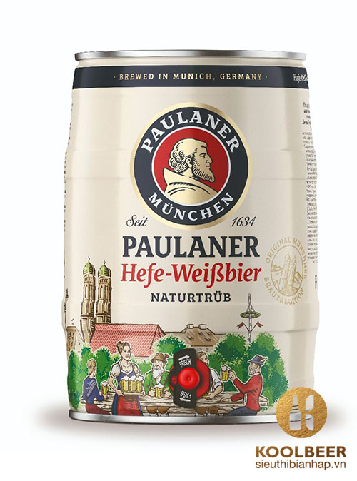 Bia Paulaner Hefe Weissbier 5l