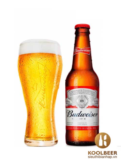 Bia Mỹ Nhập Khẩu Budweiser Chai Thuỷ Tinh 5% – Chai 330ml – Đẳng cấp bia Mỹ