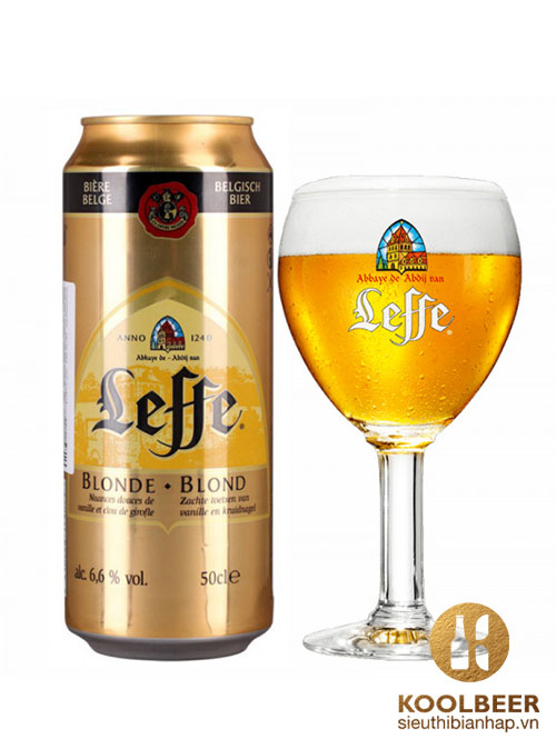Bia Leffe Blonde 6.6% - Lon 500ml - Bia Bỉ Nhập Khẩu TPHCM