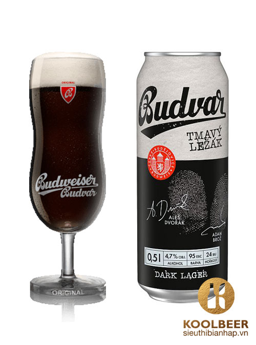 Bia Budweiser Budvar Dark 4,7% - Lon 500ml