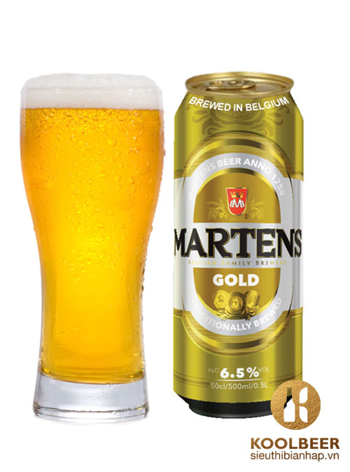 Bia Martens Gold 6.5% - Lon 500ml - Bia Bỉ Nhập Khẩu TPHCM
