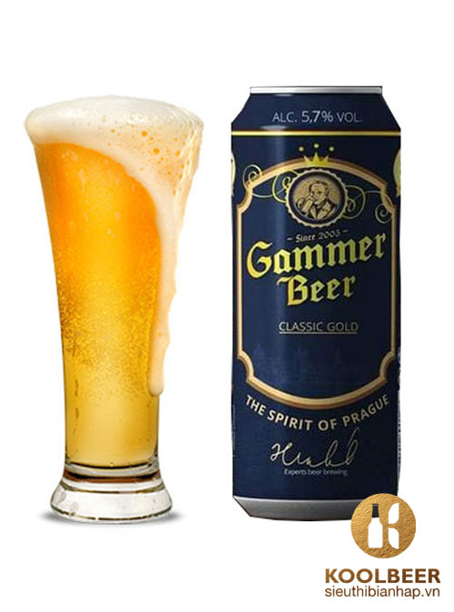 Bia Gammer Classic Gold 5.7% - Lon 500ml - Bia Tiệp Nhập Khẩu TPHCM
