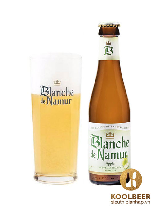 Bia Blanche De Namur Apple 3,1% - Chai 250ml - Bia Bỉ Nhập Khẩu TPHCM