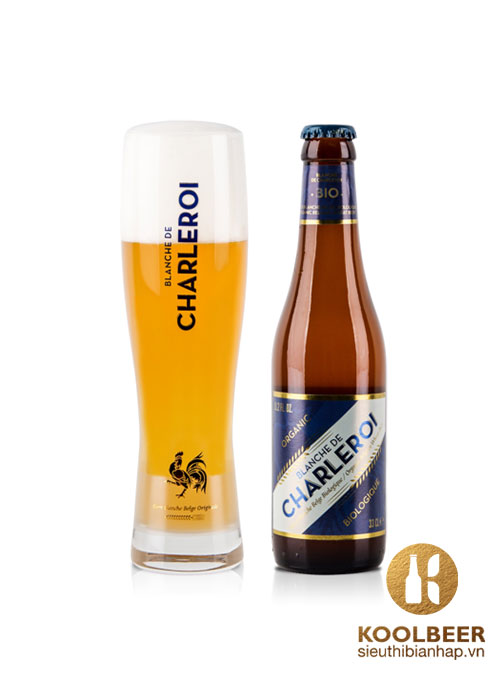 Bia Blanche de Charleroi 5% - Chai 330ml - Bia Bỉ Nhập Khẩu TPHCM