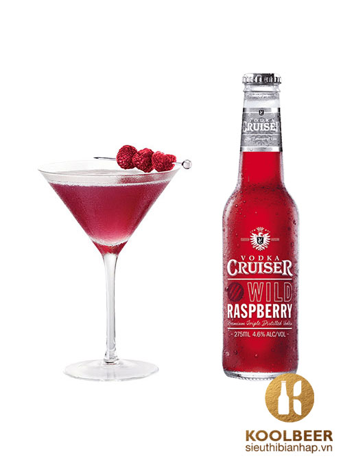 Rượu Trái Cây Vodka Cruiser Wild Raspberry 4.6% - Chai 275ml - Rượu Trái Cây Nhập Khẩu TPHCM