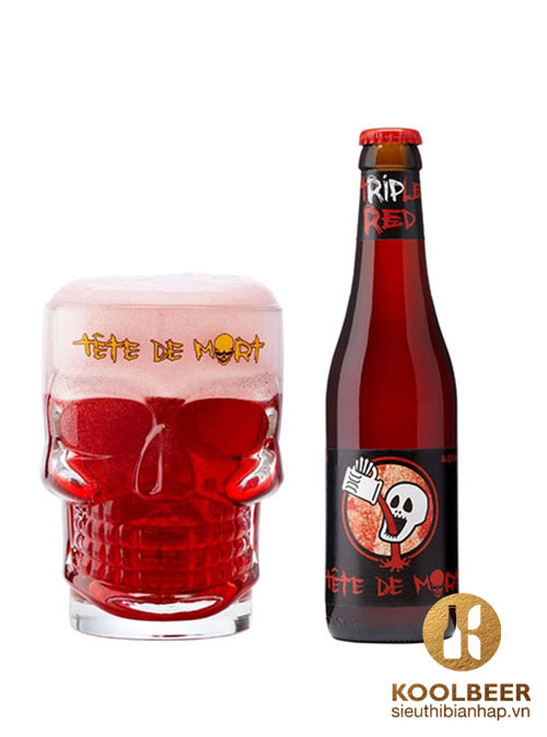 Bia Tete de Mort Triple Red 8.2% - Chai 330ml - Bia Bỉ Nhập Khẩu TPHCM