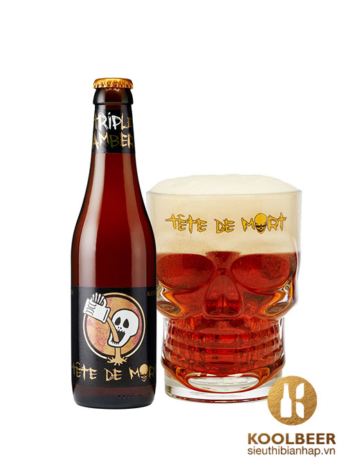 Bia Tete de Mort Triple Amber 8.1% - Chai 330ml - Thùng 24 Chai