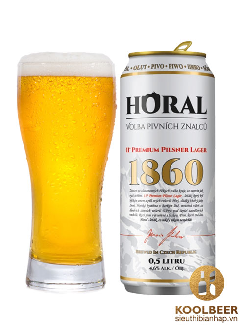 Bia Horal 1860 Premium Pilsner Lager 4.6% - Bia Tiệp Nhập Khẩu TPHCM