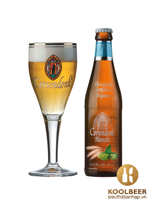 Bia Corsendonk Blanche 4.8% - Chai 330ml - Bia Bỉ Nhập Khẩu TPHCM