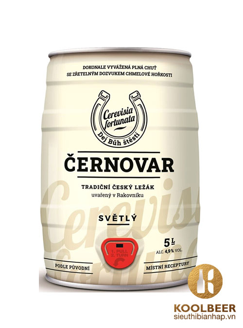 Bia Cernovar Premium Pale Lager 4.9% - Bom 5l - Bia Tiệp Nhập Khẩu TPHCM